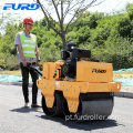 Compactador vibratório manual de solo com tambor duplo de 550 kg